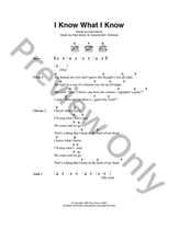 I Know What I Know Guitar and Fretted sheet music cover